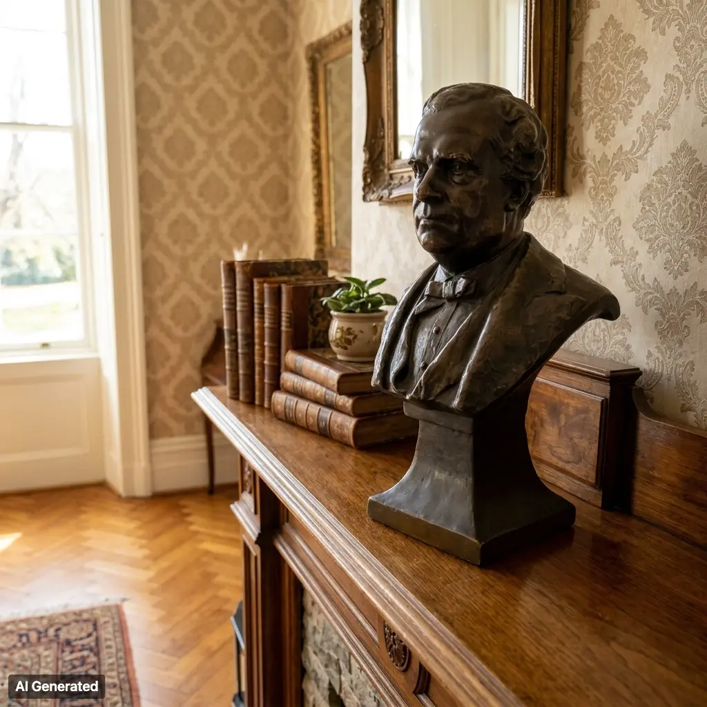 JOHN BÖRJESON (1835-1910), una scultura in bronzo raffigurante Carl Swartz
