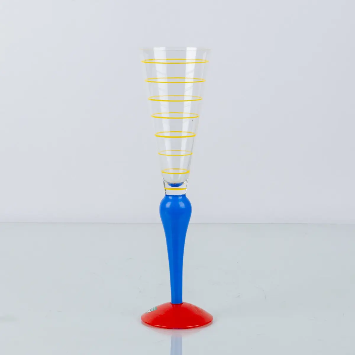 ANNE NILSSON, un cono di champagne in bicchiere "Clown", Orrefors