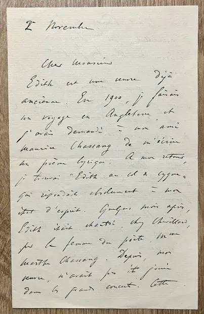 HÜE (Georges) (1858-1948). Compositeur français. Élève de Ch - Lot 224