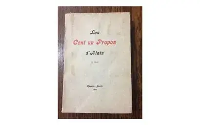 ALAIN (Émile-Auguste Chartier, known as). Les Cent Un Propos - Lot 3
