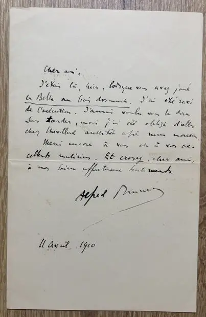 BRUNEAU (Alfred) (1857–1934). French composer. A friend of É - Lot 32
