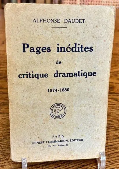 DAUDET (Alphonse). Unpublished Pages of Theater Criticism (1 - Lot 77