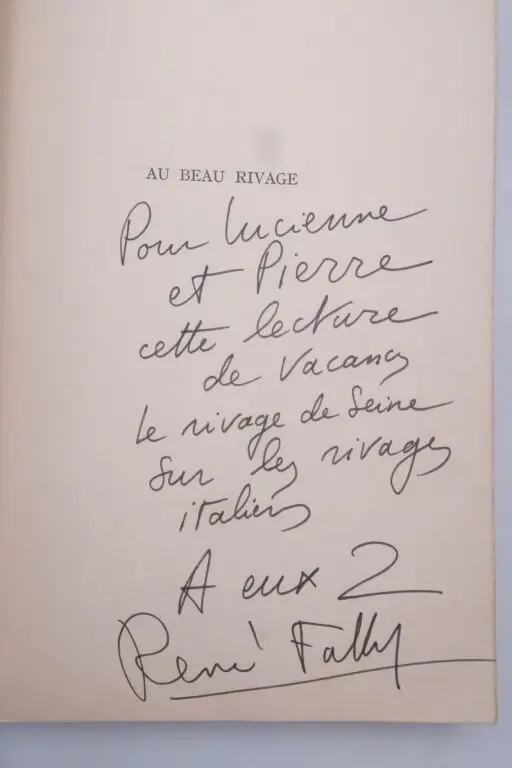 FALLET, René. *Au Beau Rivage*. Paris, Denoël, 1970. In-8 (20.5 x