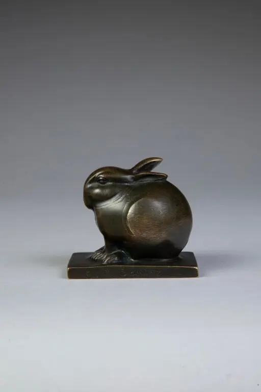Édouard-Marcel SANDOZ (1881–1971). Lapin Bijou. Bronze cast with a