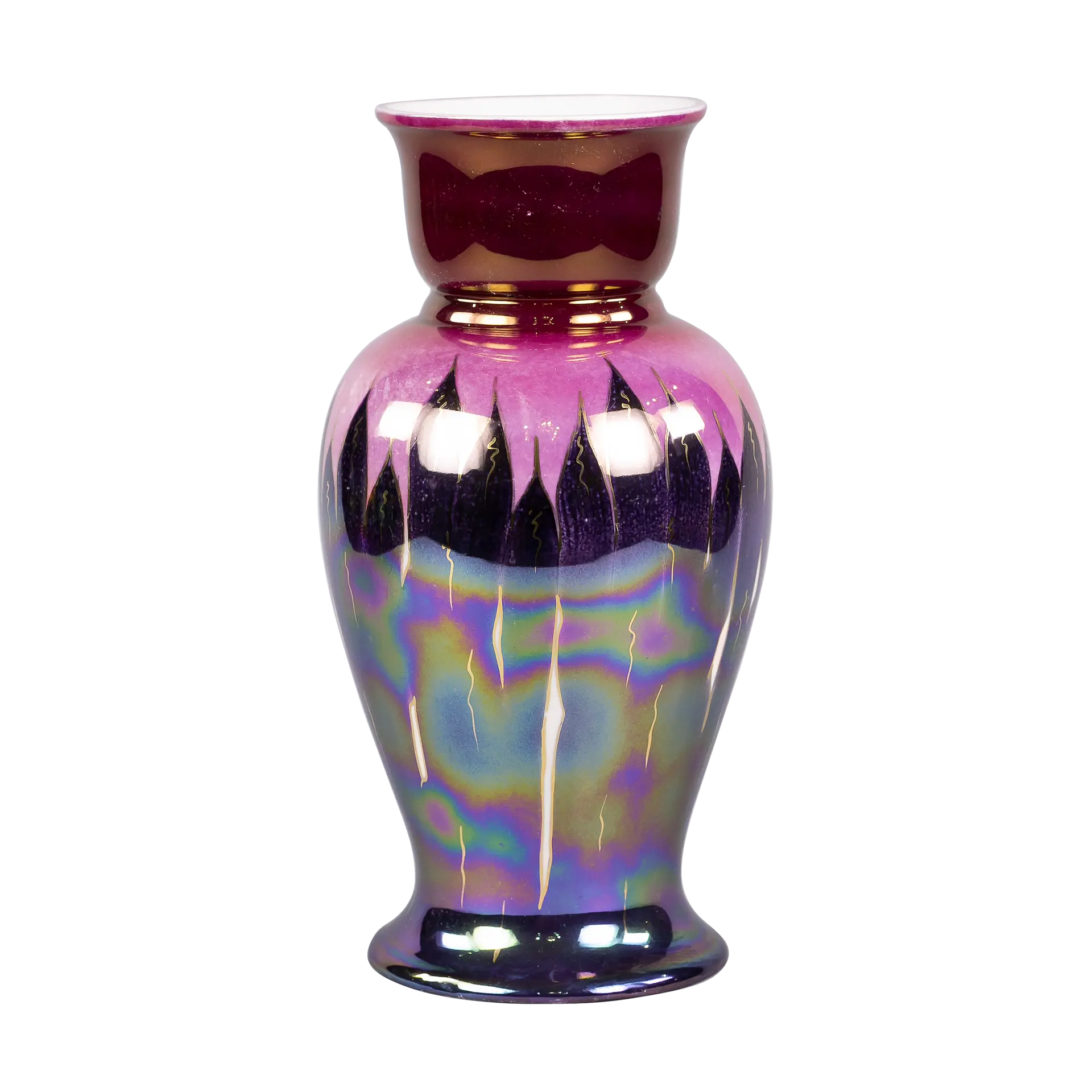 Bavarian Art Nouveau Luster-Glazed Porcelain Vase
