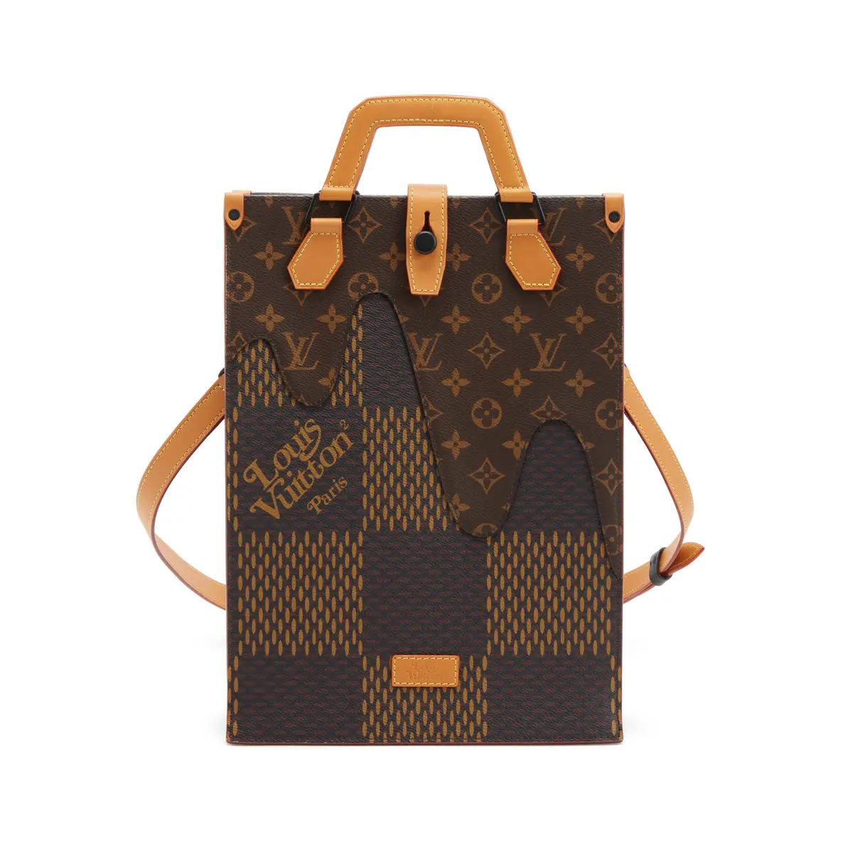 Virgil Abloh x NIGO Brown Monogram and Giant Damier Coated Canvas