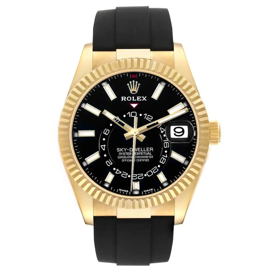 Sky-Dweller (Reference 326238). A 42mm yellow gold automatic wristwatch