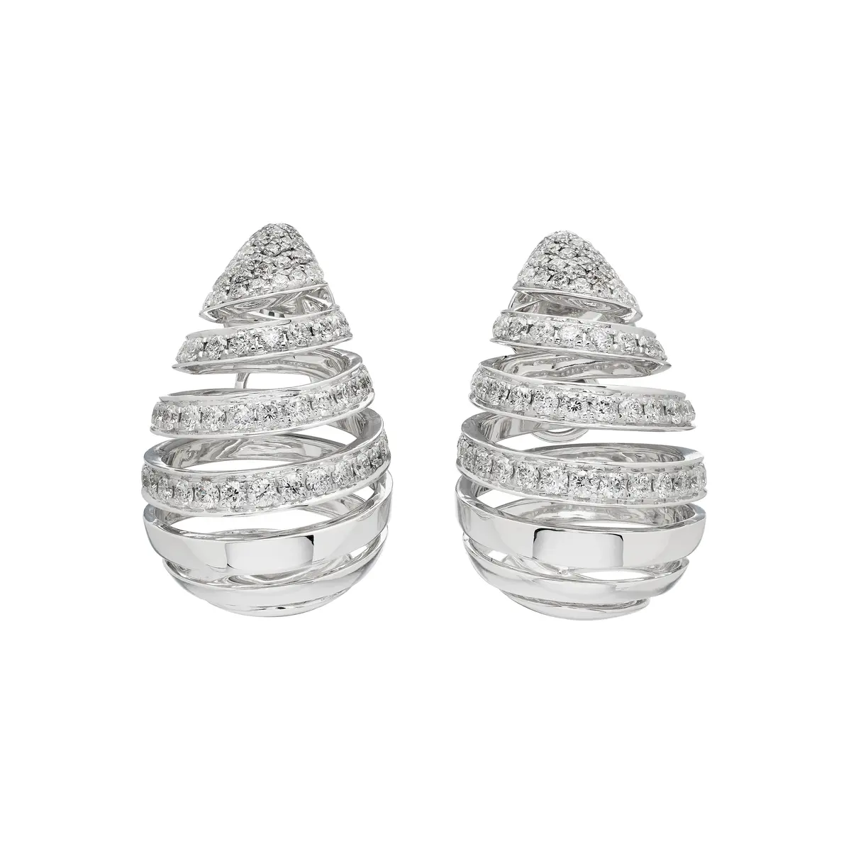 White Gold and Diamond Earrings