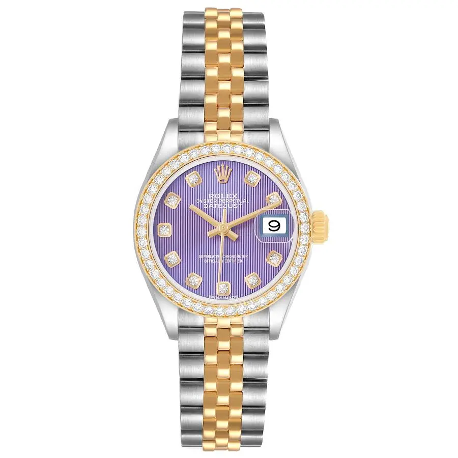 Datejust (Reference 279383RBR). A 28mm stainless steel yellow gold