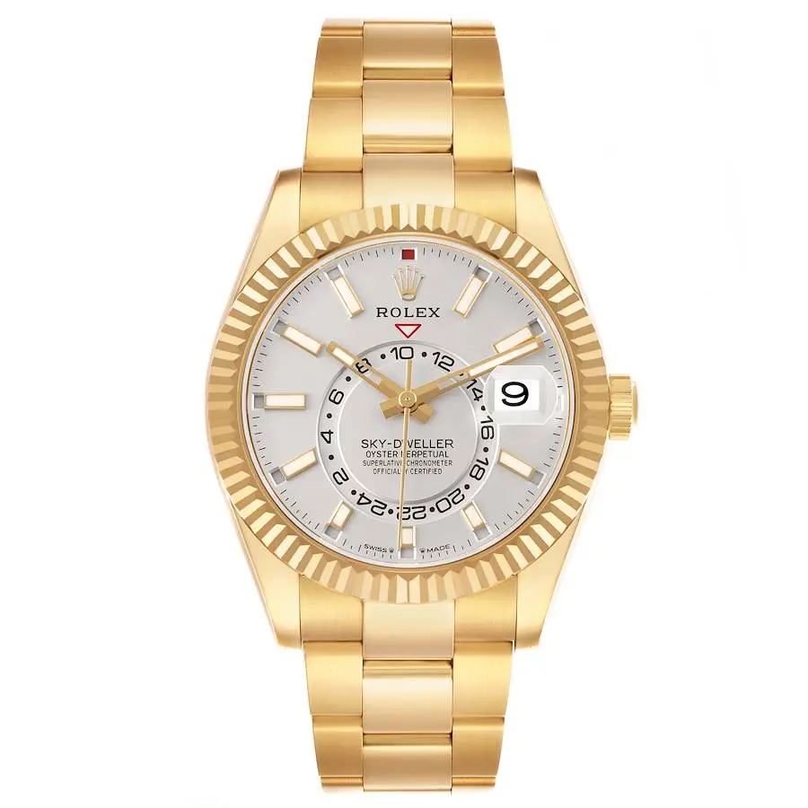 Sky-Dweller (Reference 336938). A 42mm yellow gold automatic wristwatch