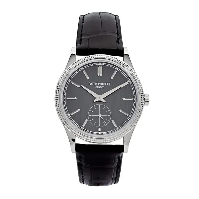 Calatrava (Reference 6119G-001). A 39mm unworn white gold manual wind