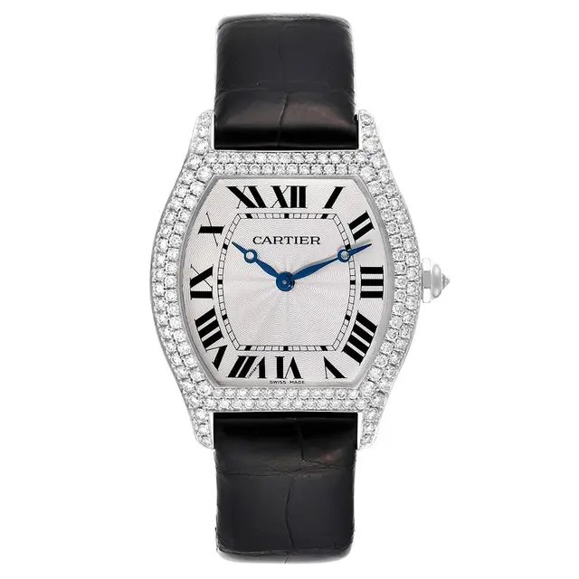 Tortue (Reference WA504351). A 34mm white gold diamond-set manual