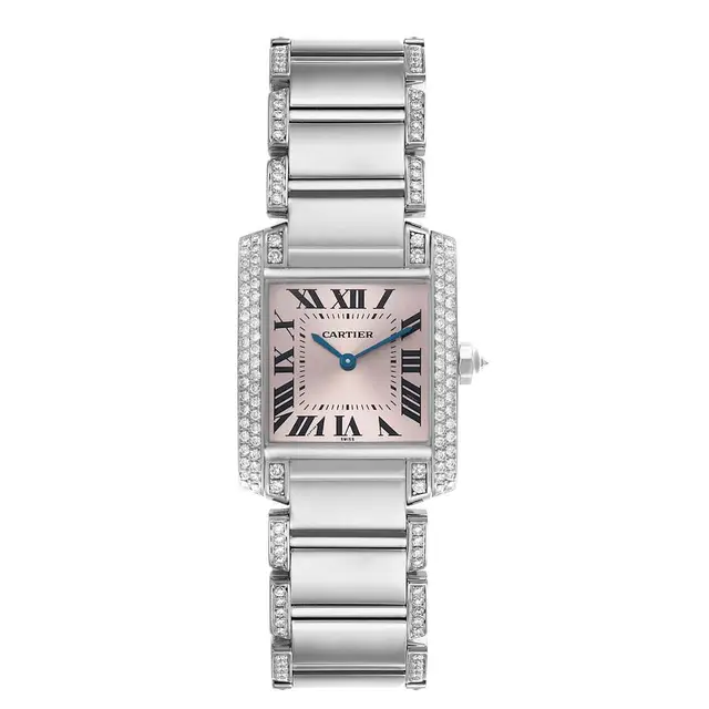 Tank Francaise Medium (Reference WE1014SC). A 30mm white gold diamond-set
