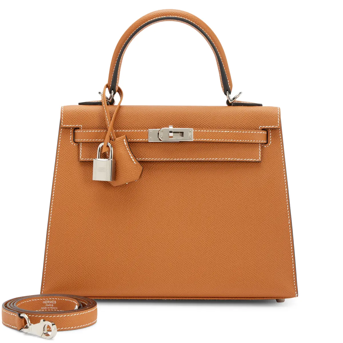 Gold Epsom Sellier Kelly 25 Palladium Hardware