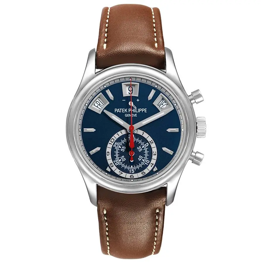 Complications (Reference 5960/01G-001). A 40.5mm white gold automatic