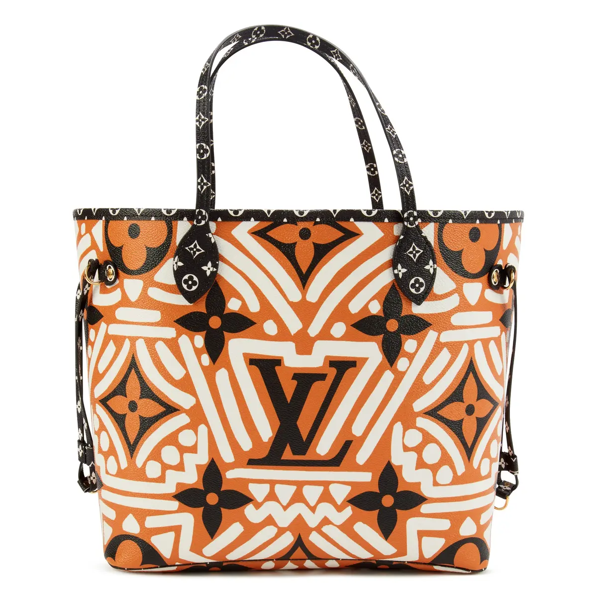 Caramel, Black, and White Giant Monogram Crafty Coated Canvas Neverfull