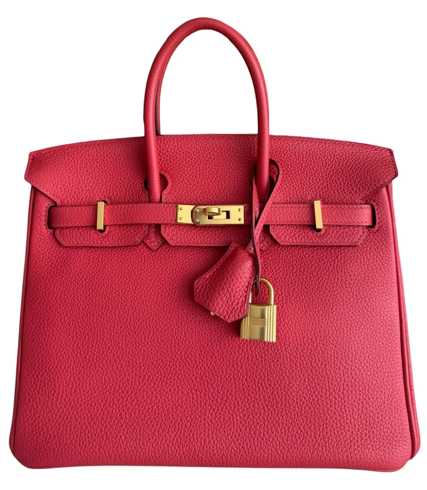 Rouge Pivoine Togo Birkin 25 Gold Hardware, 2015