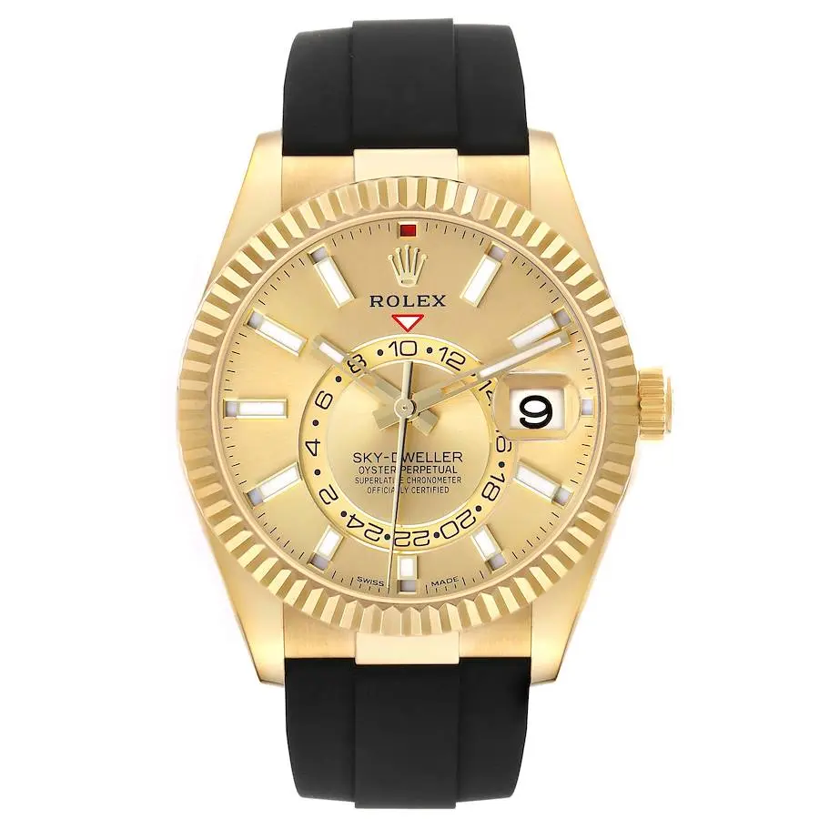 Sky-Dweller (Reference 326238). A 42mm yellow gold automatic wristwatch