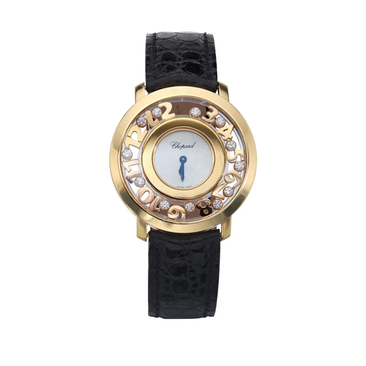 Gold, Mother-of-Pearl and Diamond ‘Happy Diamonds’ Wristwatch