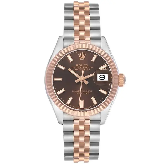 Datejust (Reference 279171). A 28mm rose gold stainless steel automatic