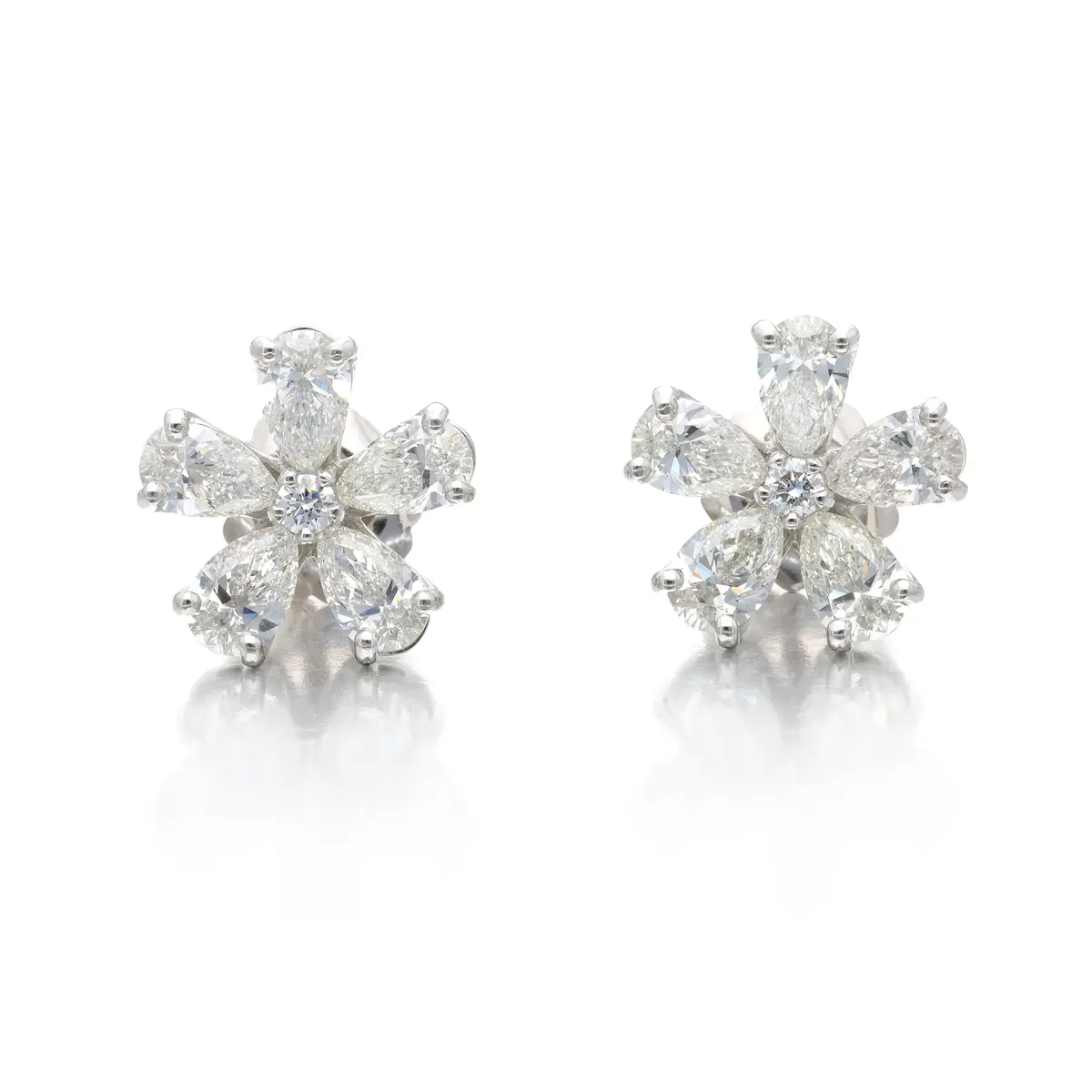 Platinum and Diamond Stud Earrings