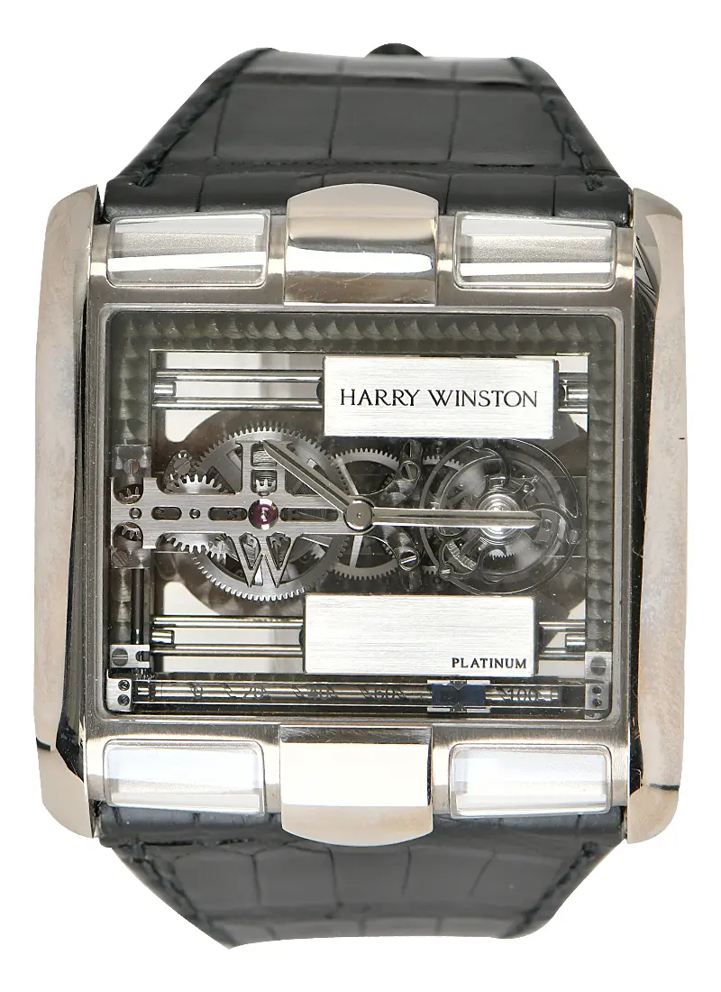 Glissier (Reference 350-MATWL). A 49mm white gold manual wind wristwatch