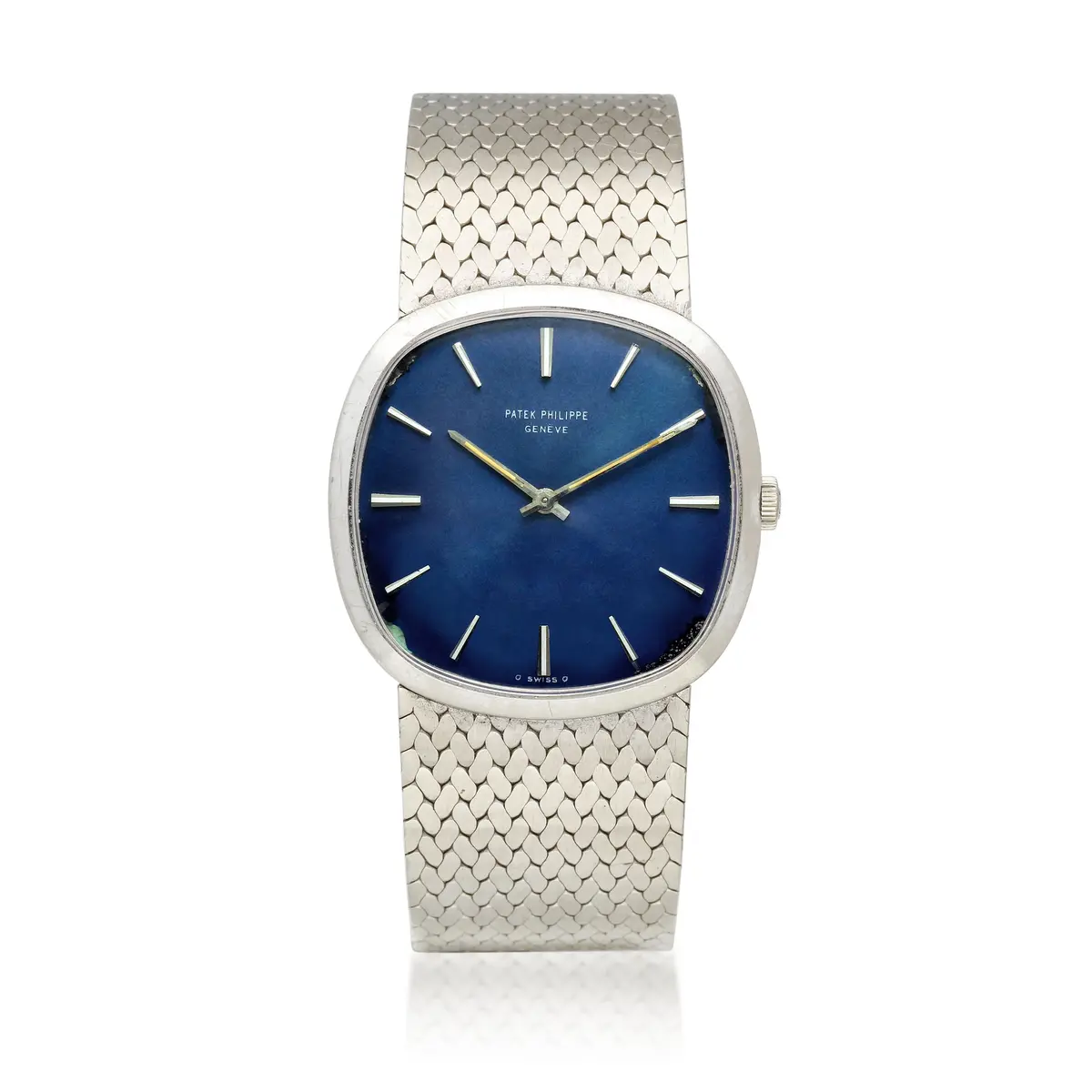 Golden Ellipse (Reference 3544). A white gold mechanical bracelet