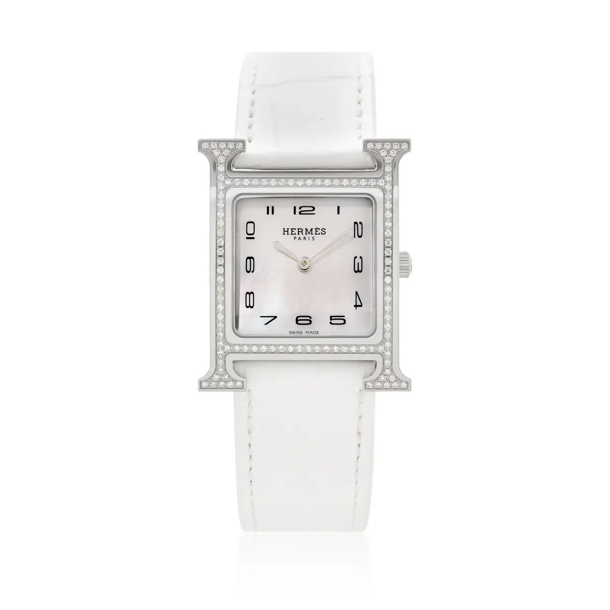 Heure H Small (Reference HH1.531). A 25mm stainless steel diamond-set