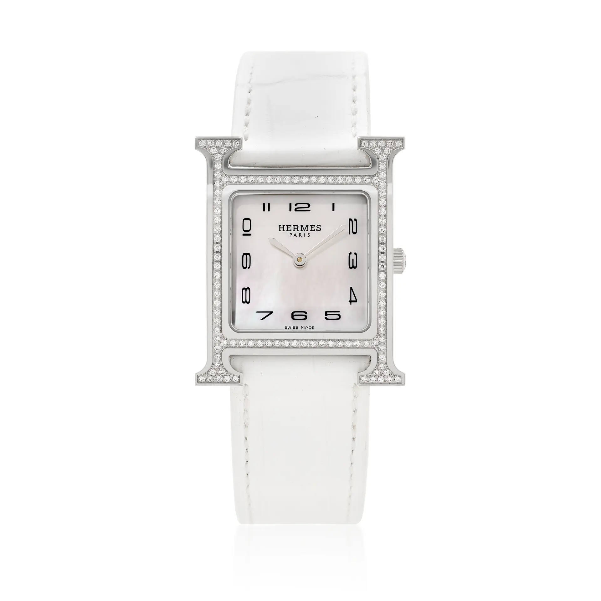 Heure H Small (Reference HH1.531). A 25mm stainless steel diamond-set
