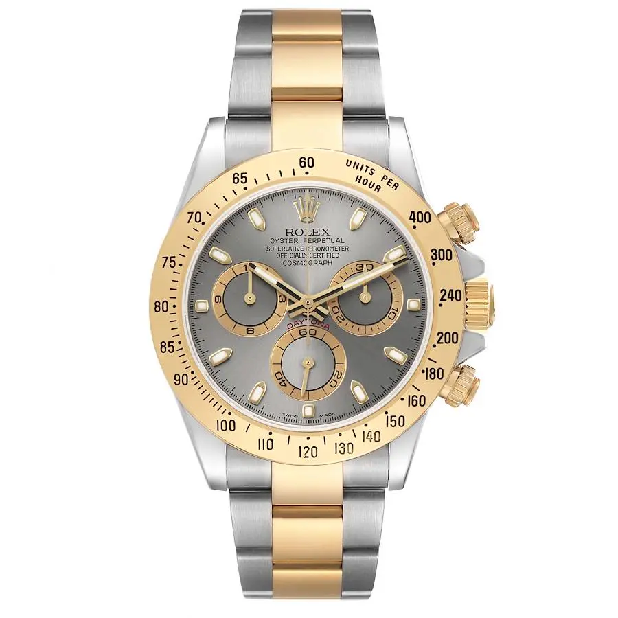 Cosmograph Daytona (Reference 116523). A 40mm stainless steel yellow