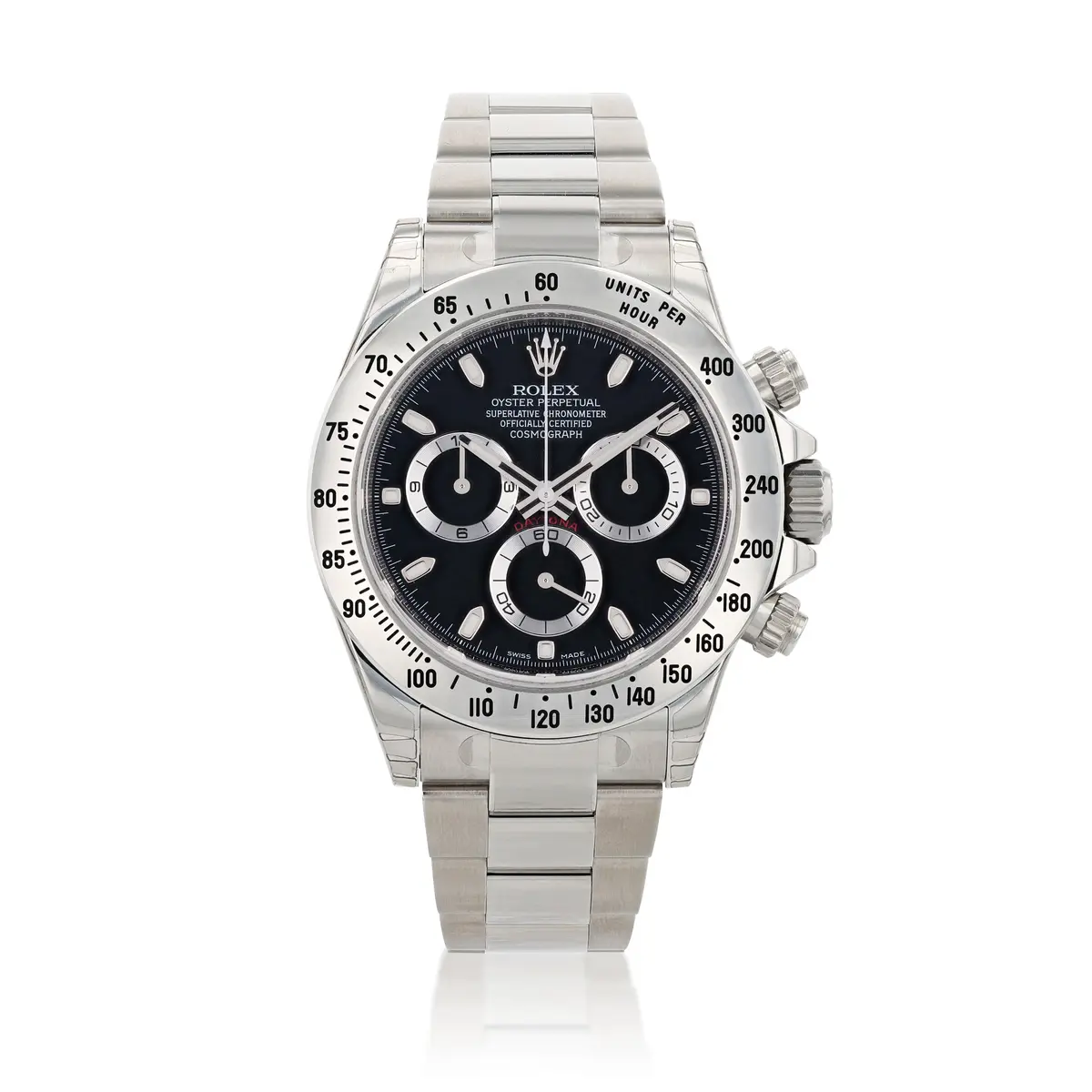 Daytona, reference 116520, stainless steel chronograph wristwatch