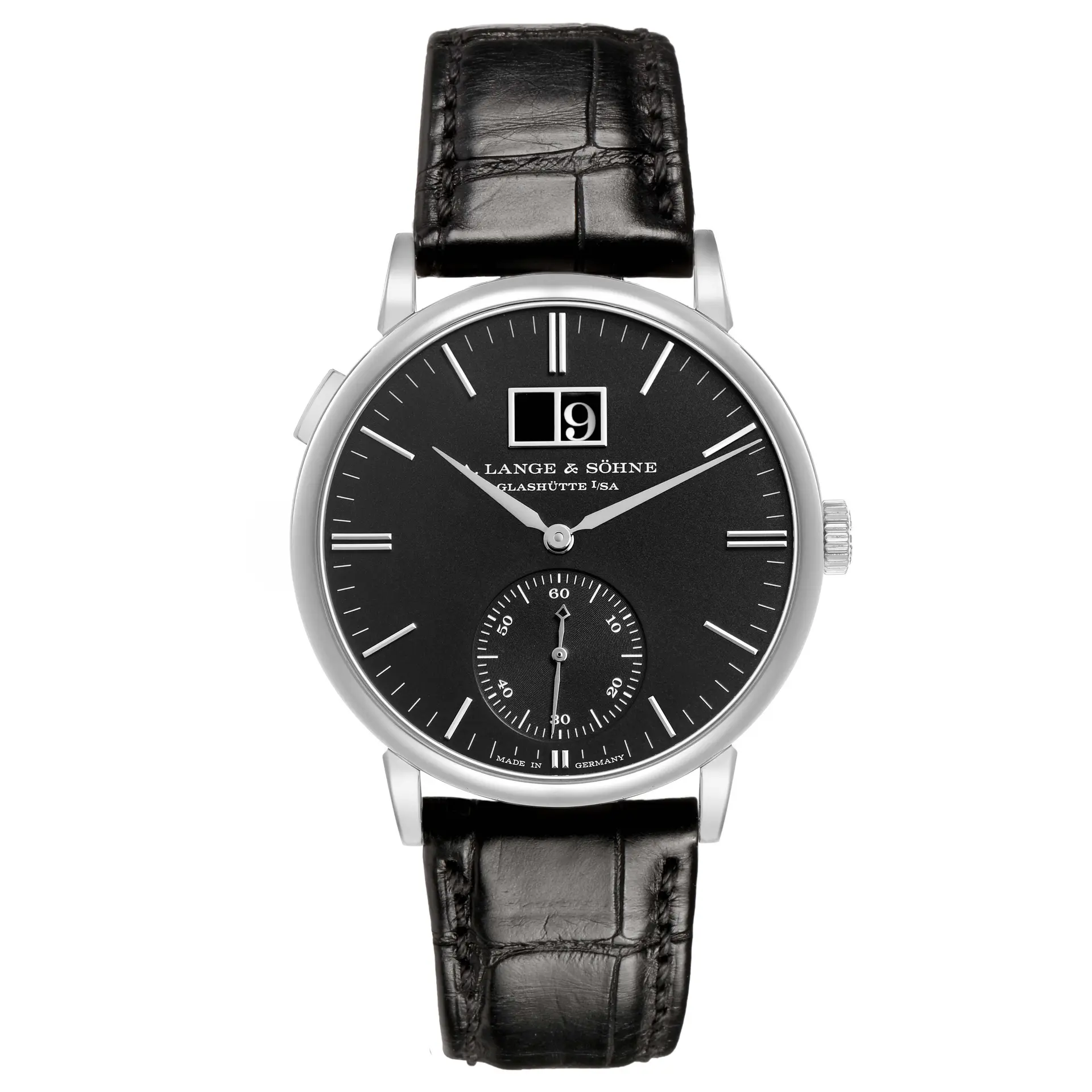 Saxonia (Reference 381.029). A 38.5mm white gold automatic wristwatch