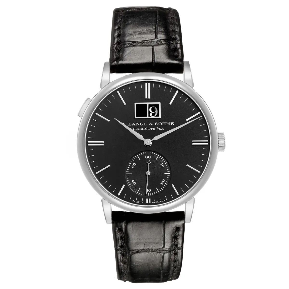 Saxonia (Reference 381.029). A 38.5mm white gold automatic wristwatch