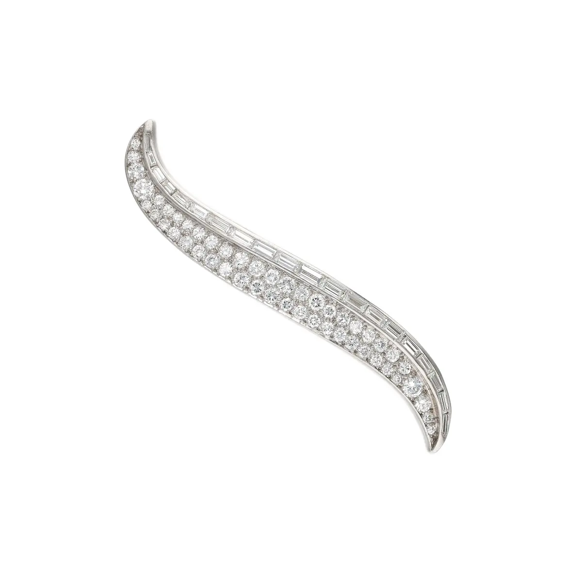 Platinum and Diamond Brooch
