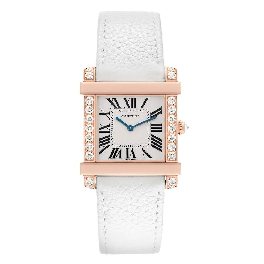 Tank Chinoise (Reference WE300351). A 36mm rose gold diamond set quartz