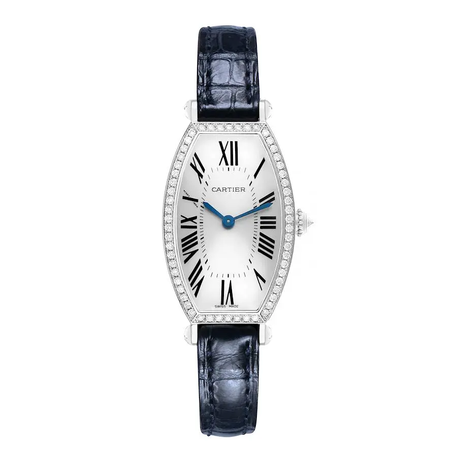 Tonneau (Reference WE400131). A 39.2mm white gold diamond-set manual