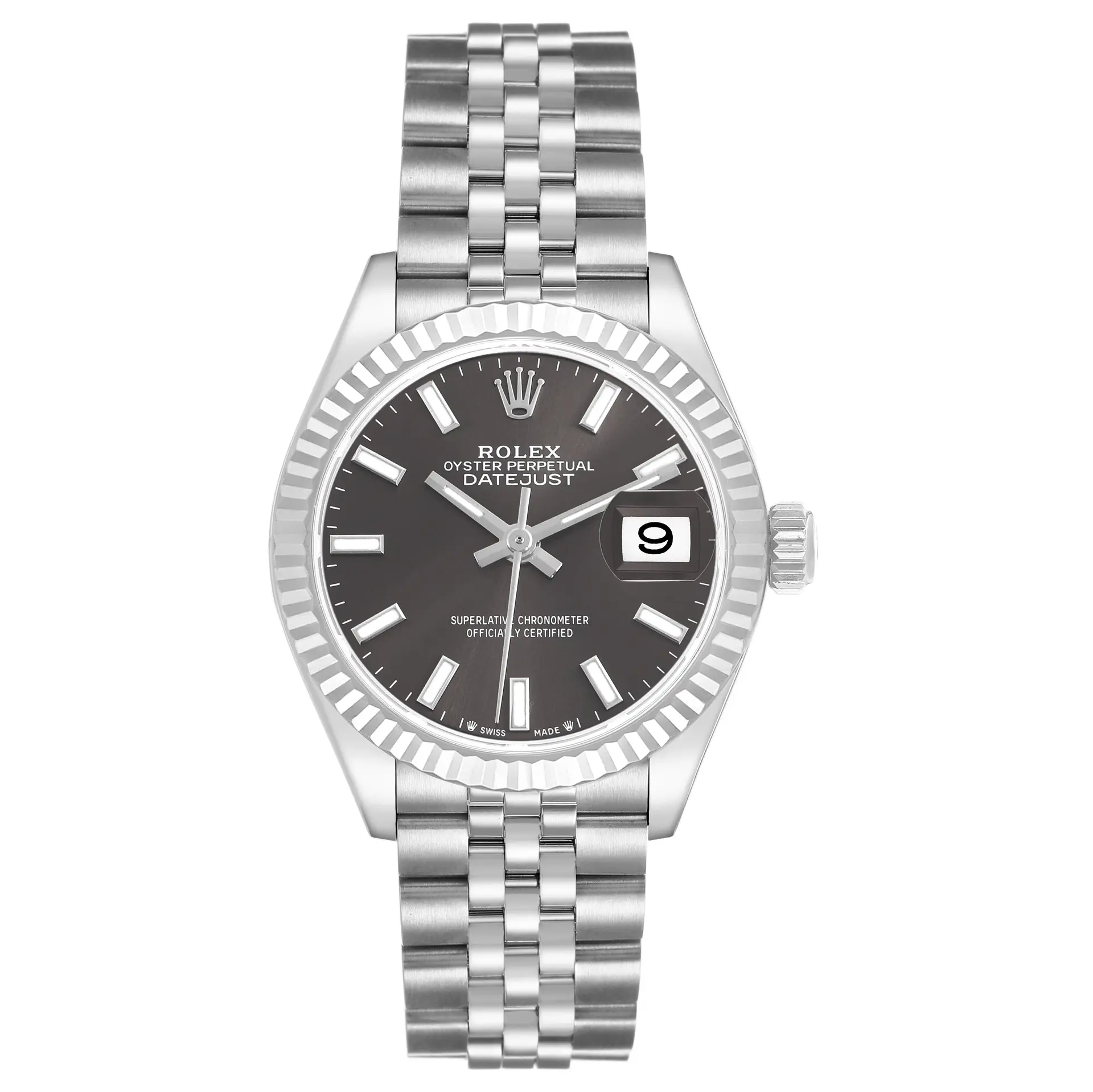 Datejust (Reference 279174). A 28mm stainless steel white gold automatic