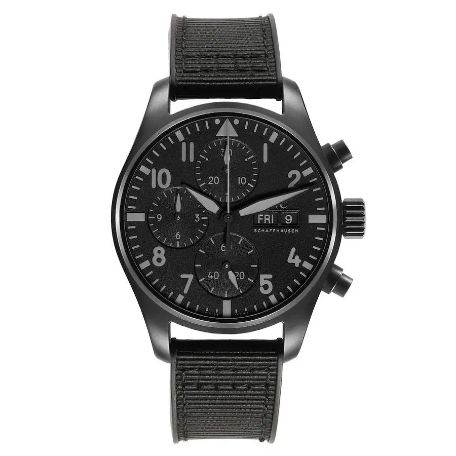 Pilots Chronograph Top Gun (Reference IW388106). A 41mm Ceratanium