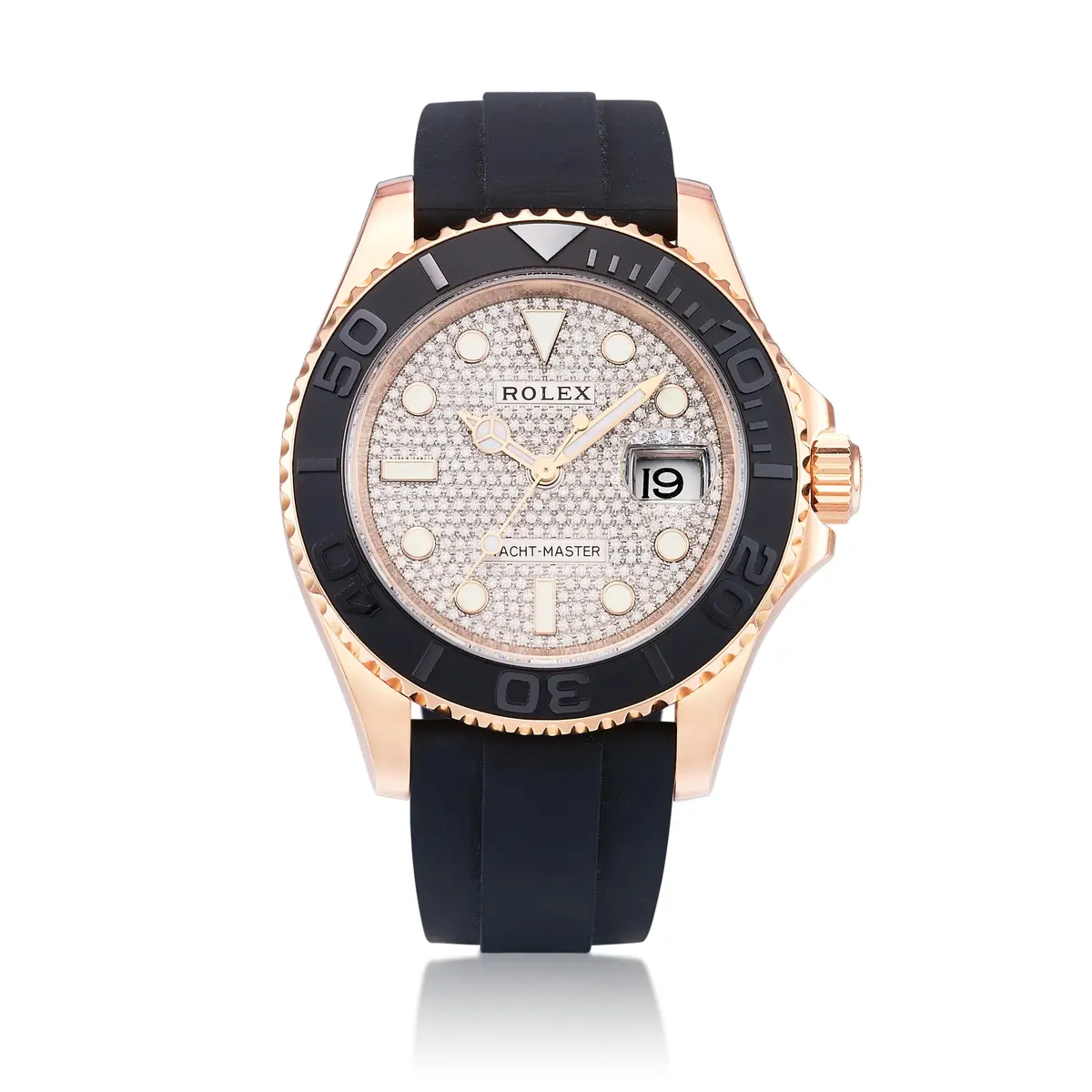 Yacht-Master (Reference 116655). An Everose gold and diamond-set automatic