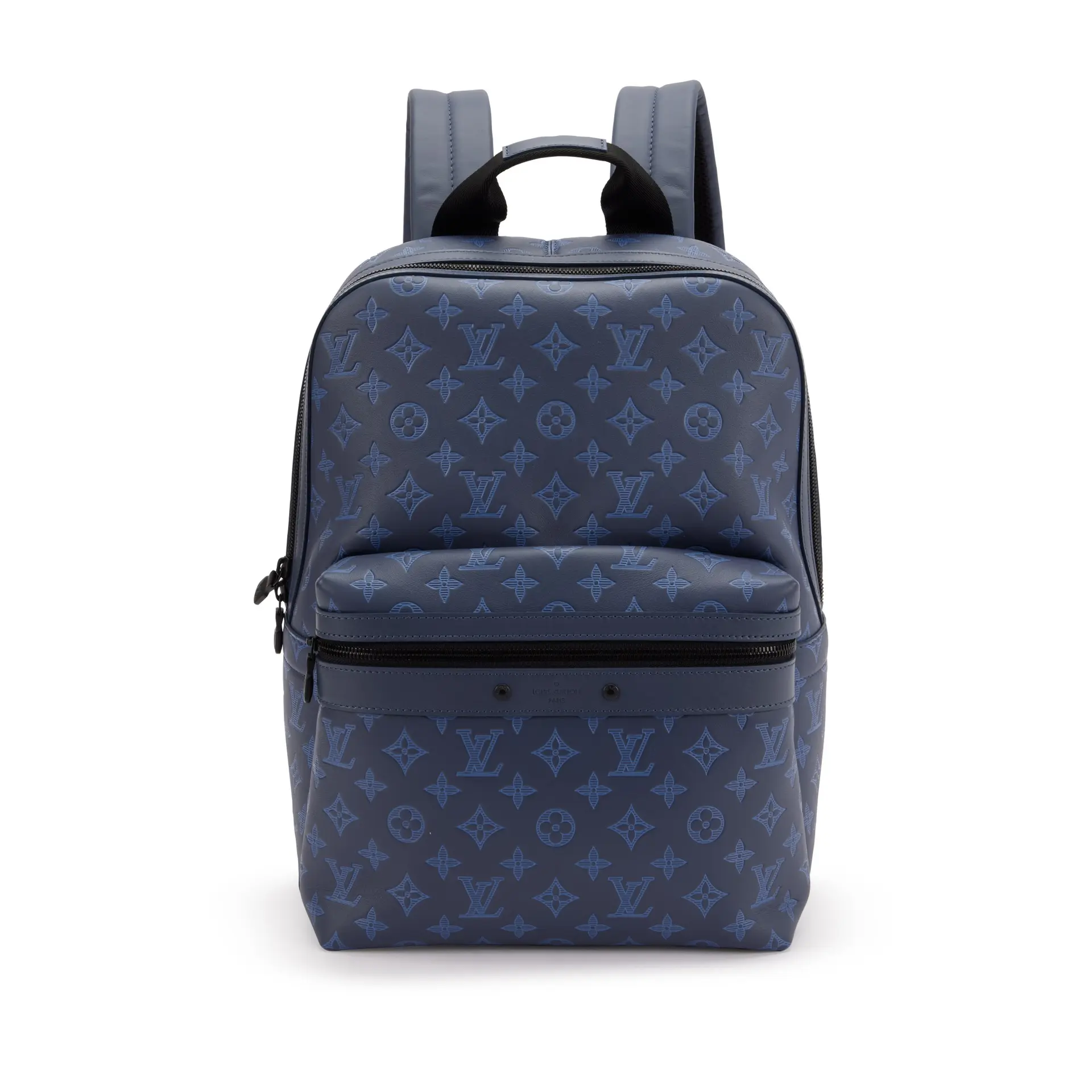 Navy Monogram Shadow Leather Sprinter Backpack Black Hardware, 2021-2022