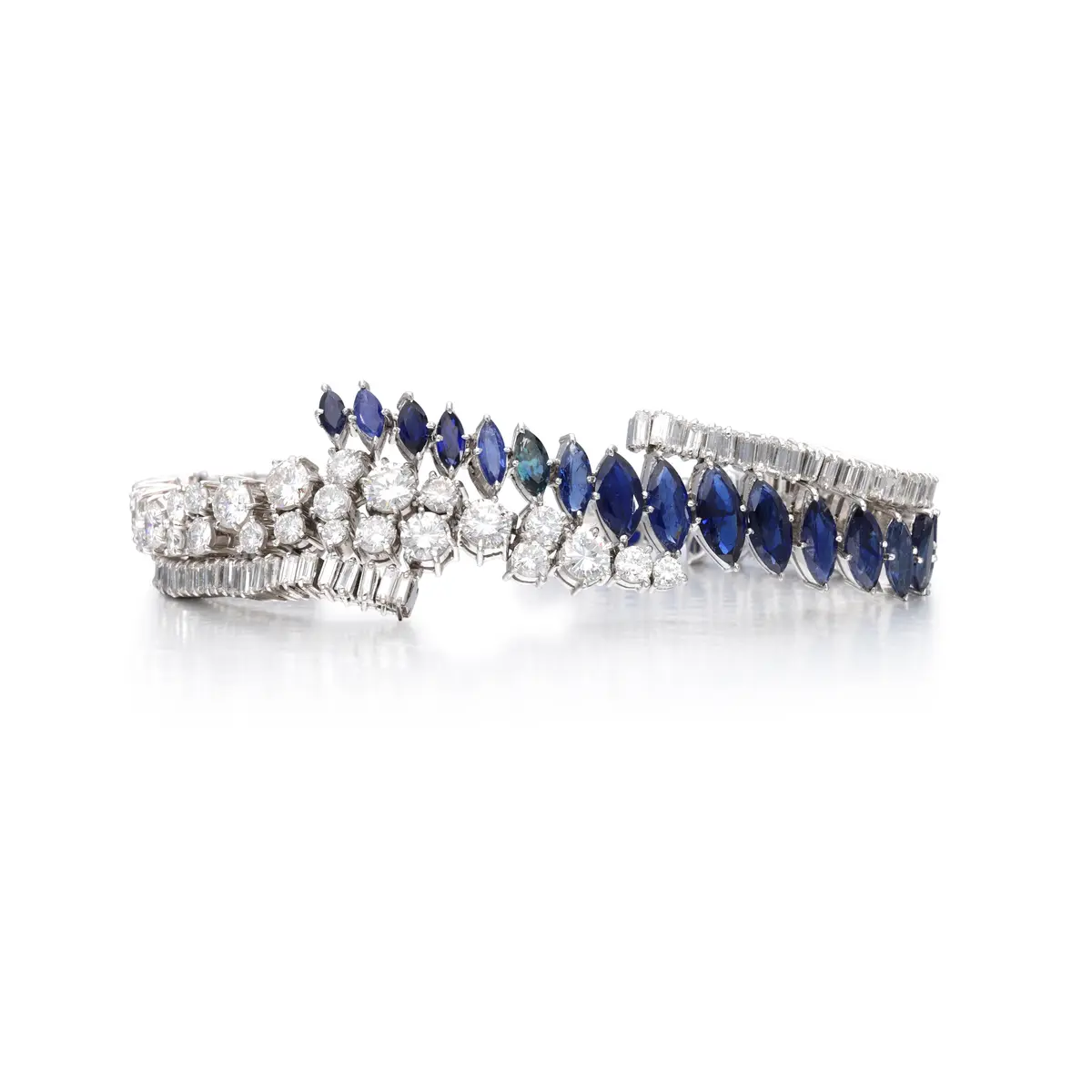 White Gold, Sapphire and Diamond Bracelet