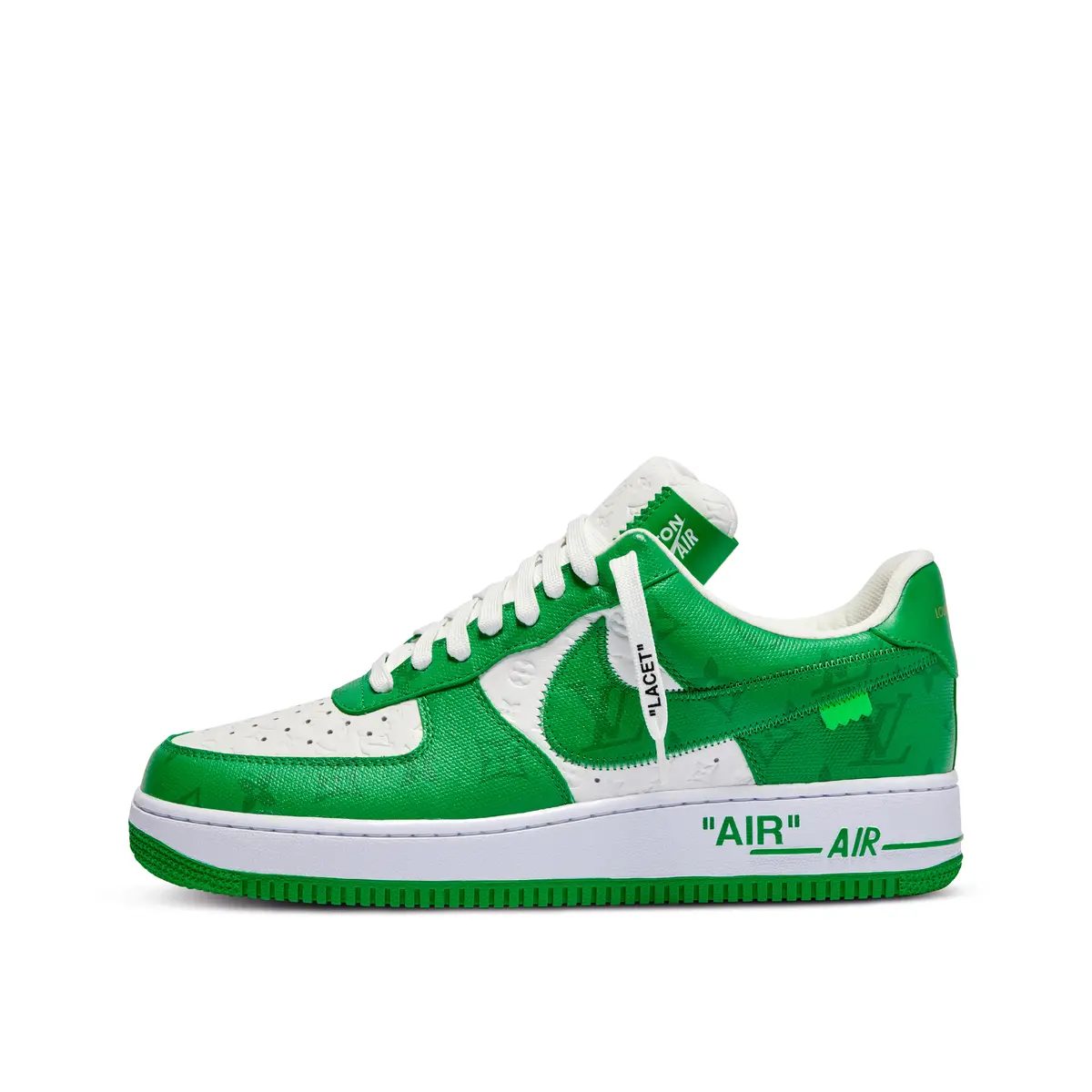 Louis Vuitton x Nike Air Force 1 Green | Size 9.5