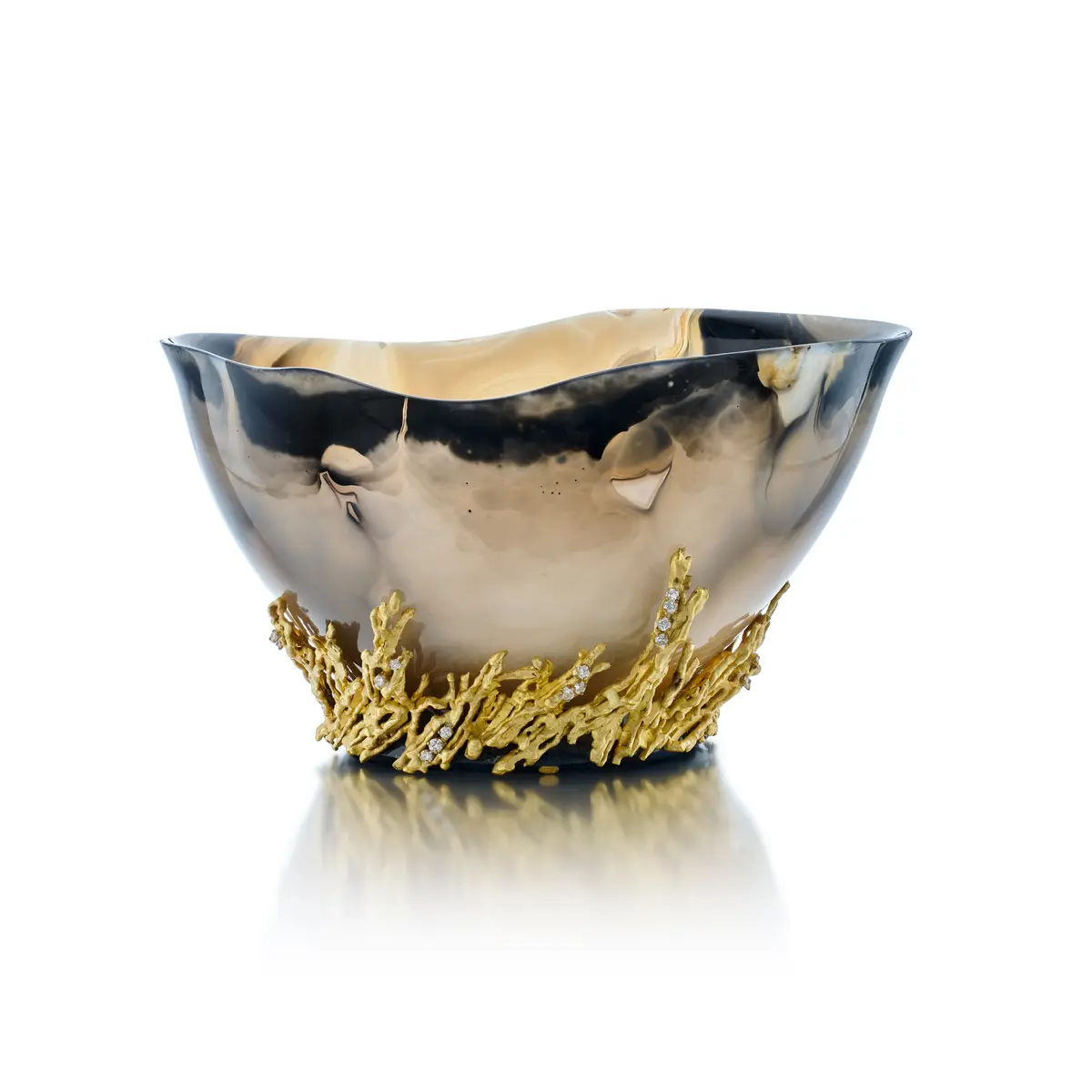 Agate, Gold and Diamond Bowl, France