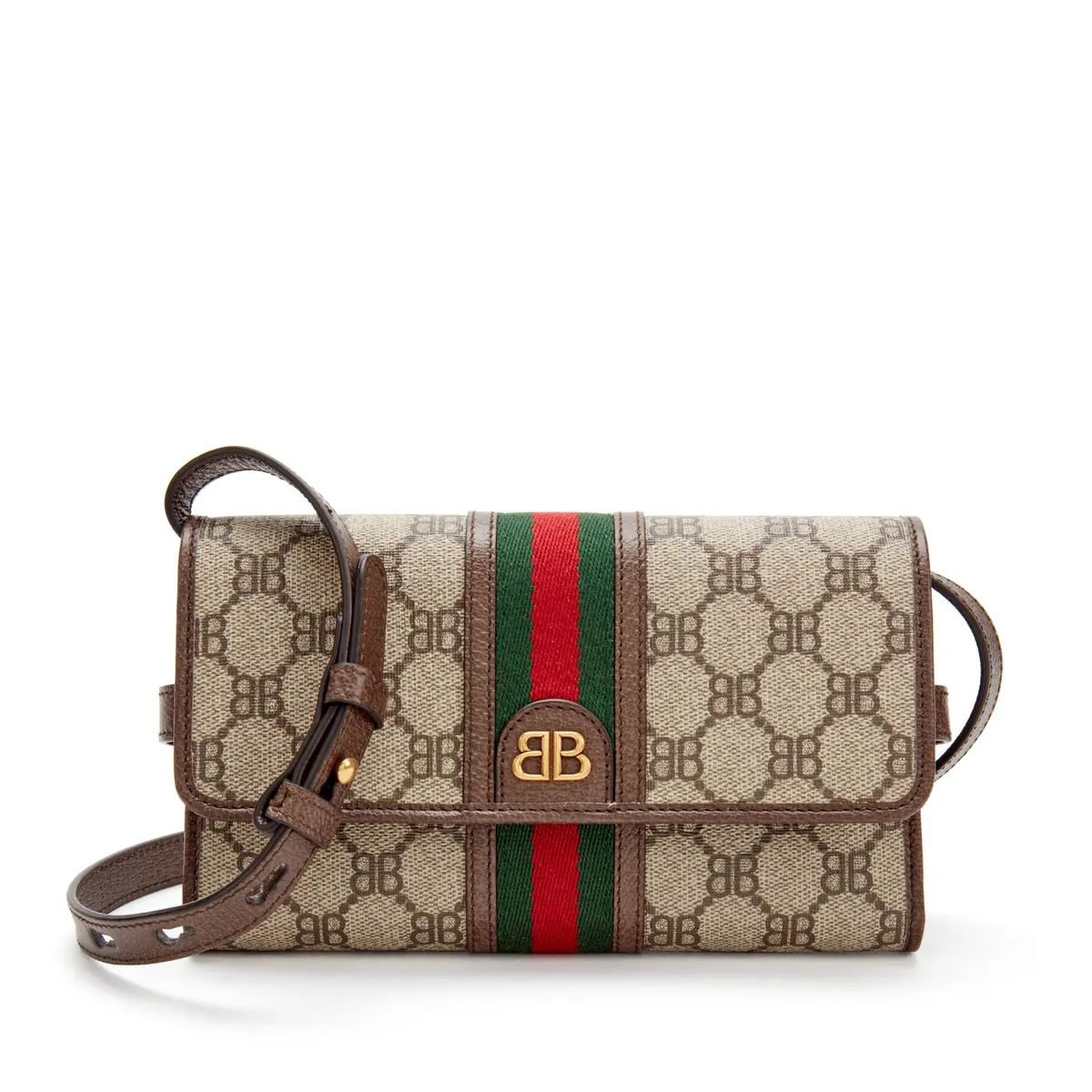 Beige Monogram Coated Canvas Hacker Mini Bag Gold Hardware, 2021