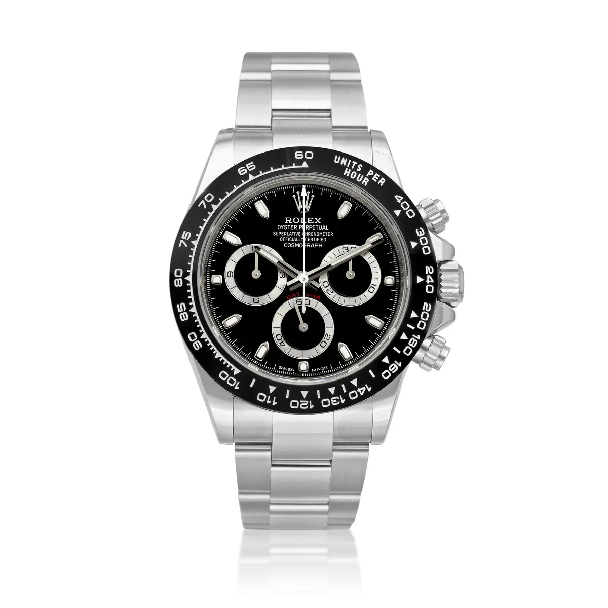 Cosmograph Daytona (Reference 116500LN). A stainless steel chronograph