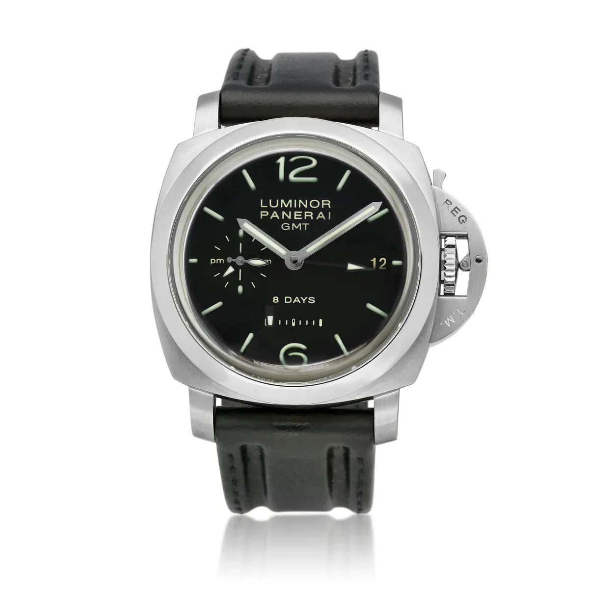 Luminor 1950 8 Days GMT (Reference PAM00233). A 44mm stainless steel
