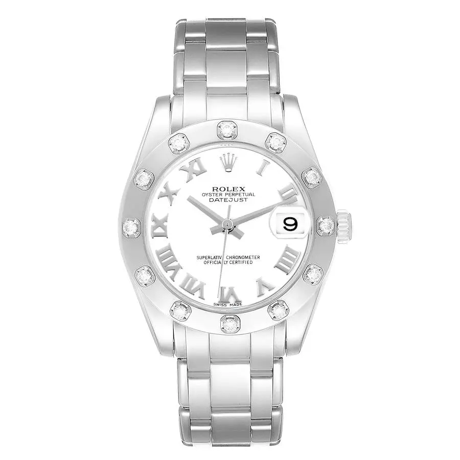 Pearlmaster (Reference 81319). A 34mm white gold diamond set automatic