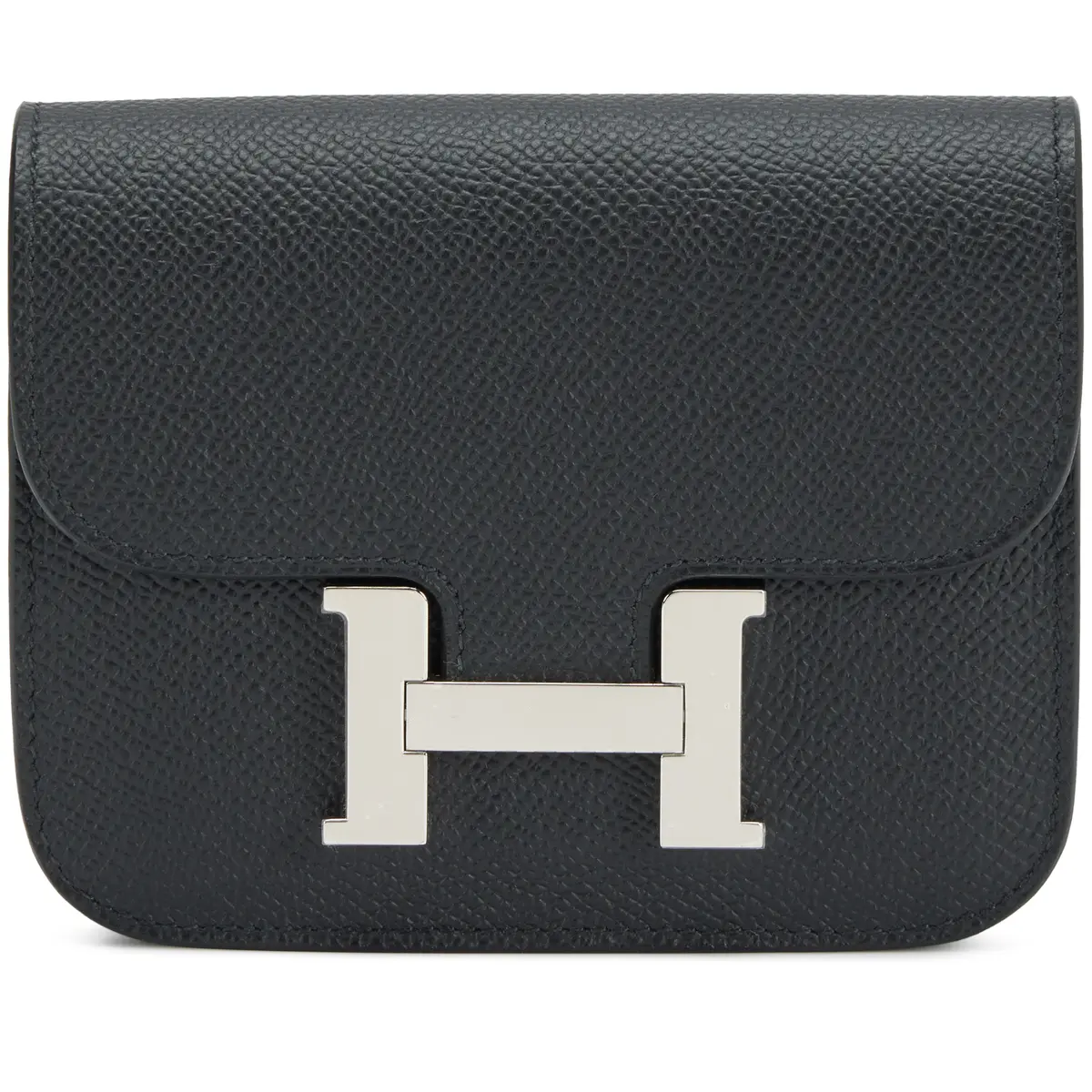 Black Epsom Constance Slim Wallet Palladium Hardware, 2024