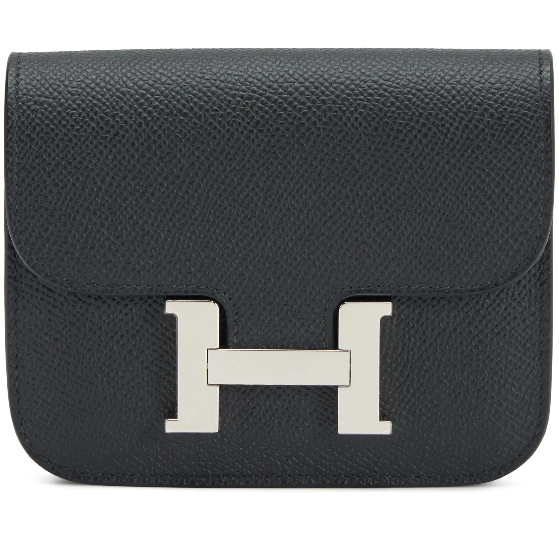 Black Epsom Constance Slim Wallet Palladium Hardware, 2024