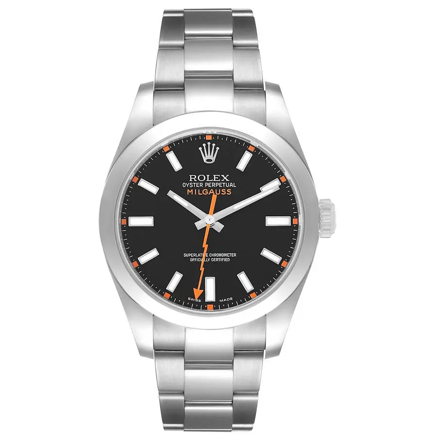 Milgauss (Reference 116400). A 40mm stainless steel automatic wristwatch. 2010